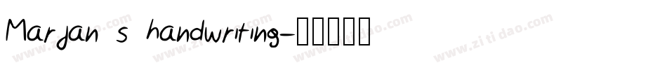 Marjan s handwriting字体转换